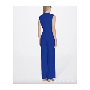 Tahari cobalt blue pantsuit romper EUC 10